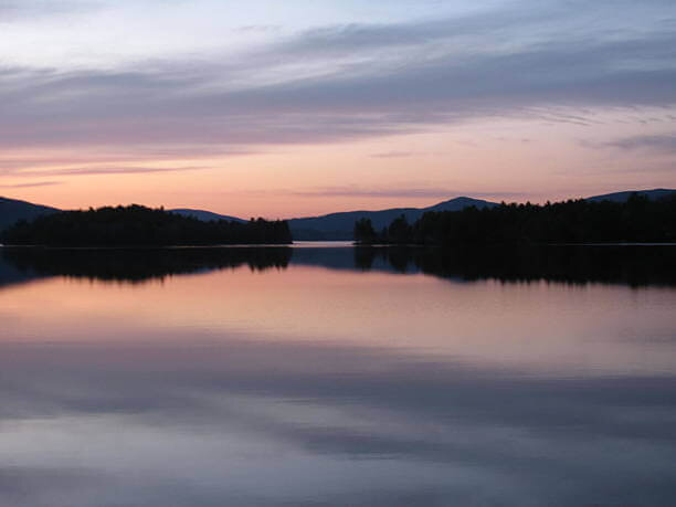 Newfound Lake in sunset