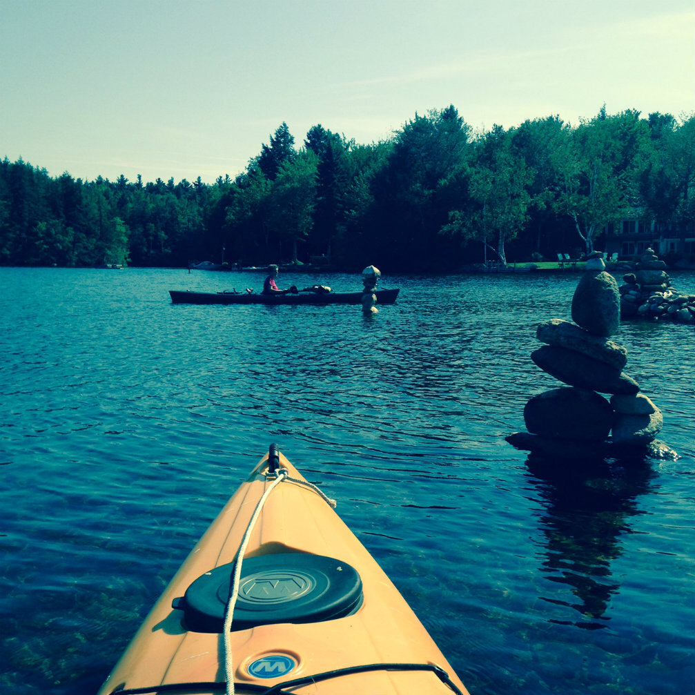 Kayaking on Lake Sunapee