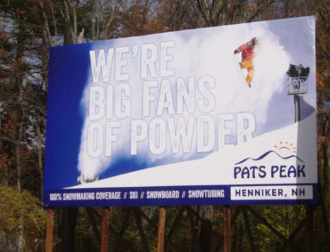 Sign promoting Pats Peak